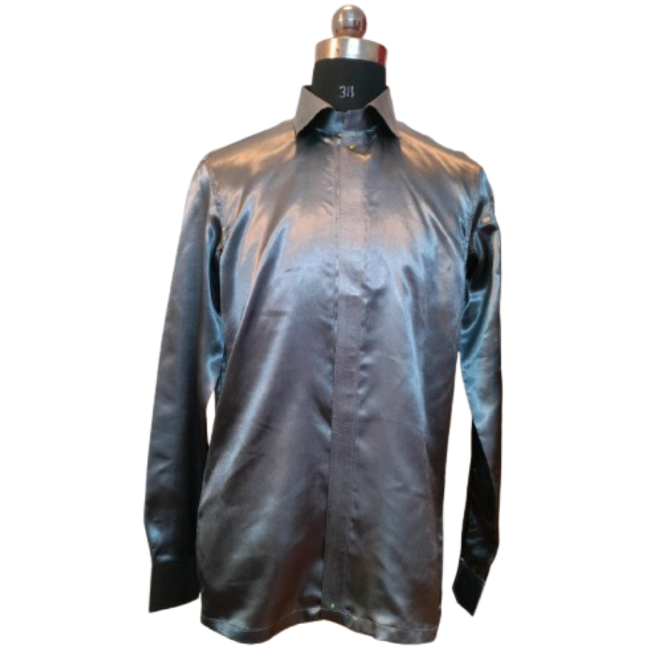 Designer satin shirt for mens wear Ready