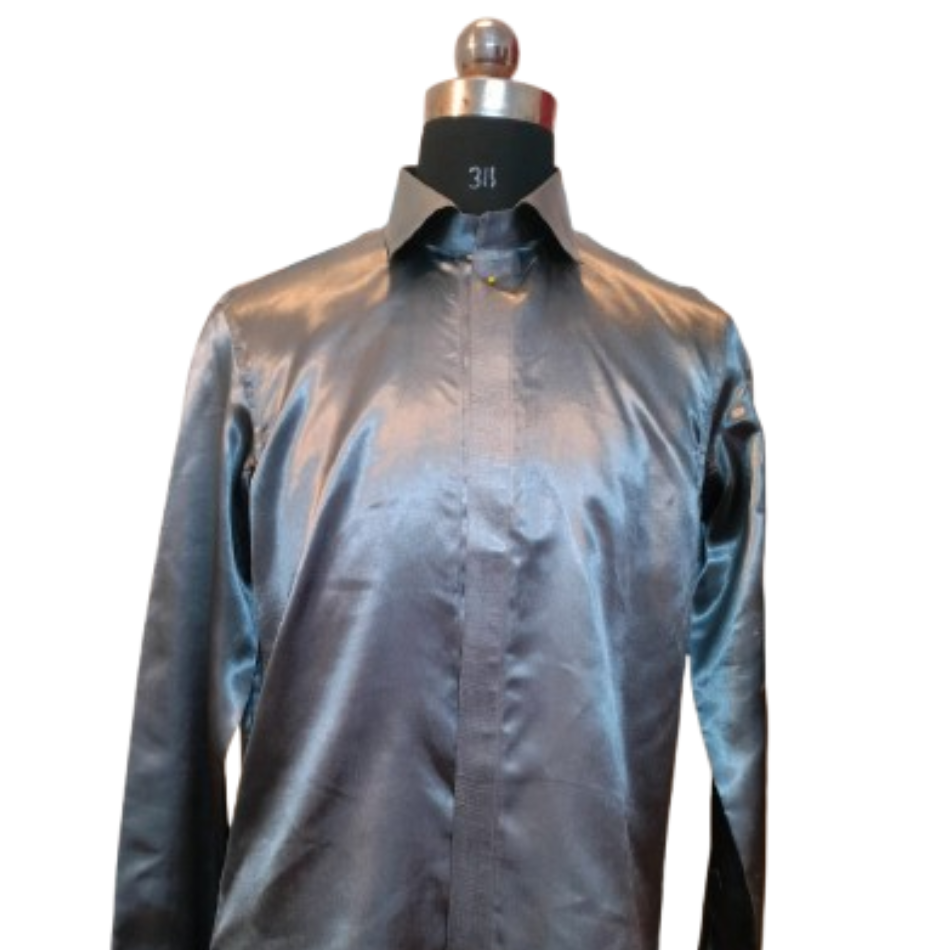 Designer satin shirt for mens wear Ready