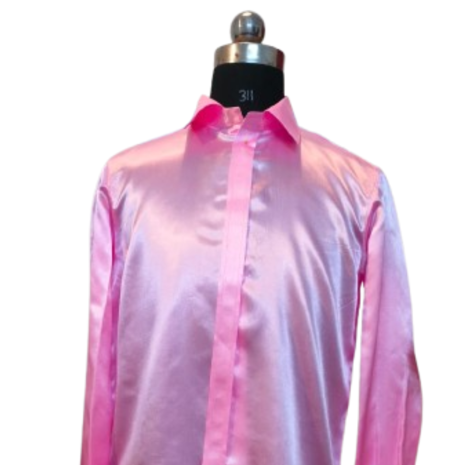 Designer satin shirt for mens wear Ready