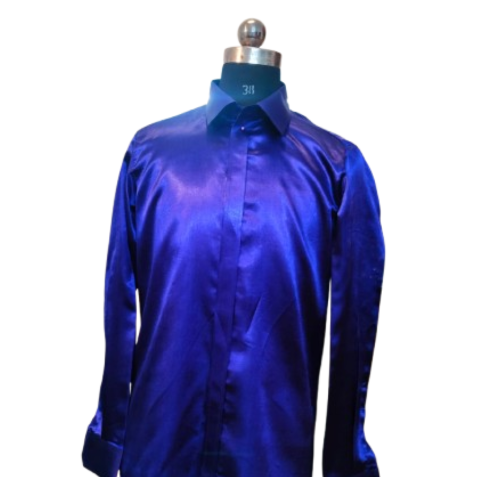 Designer satin shirt for mens wear Ready