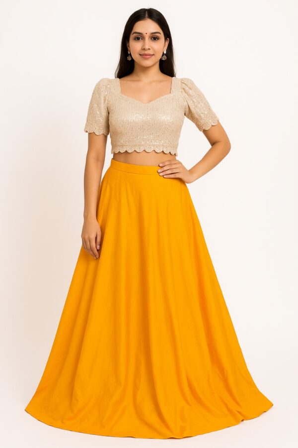 Custom Designer Raw Silk Umbrella Lehenga with Perfect Finish by Radhika Rajpurohit