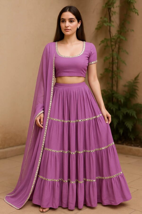 Customised Tissue Silk Panel Lehenga with Cut Dana Embellishment – Designer Bridal & Party Wear By Radhika Rajpurohit Designer